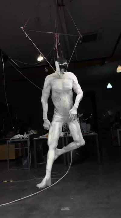 Protoclone is the first bipedal, musculoskeletal android - it has 1,000 myofiber muscles attached to a human-like skeleton, 
