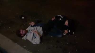 Kick streamer @theosidelocos submits man who attacks him during an interview