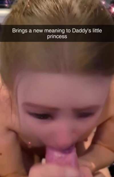 Daddy's little princess doing what she does best.