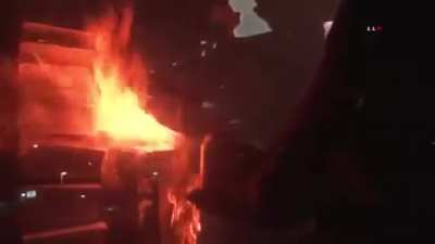 Man sets a California DMV on fire amidst protests