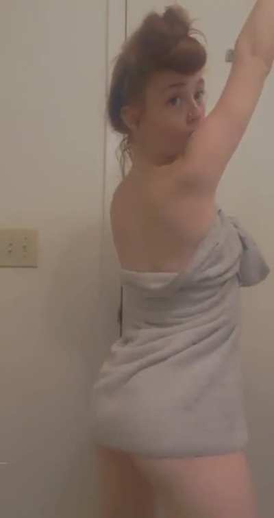 Me praying the towel drops