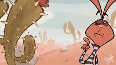 "A ver cactus..." (por @IbrArtss)