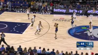 [Highlight] Jordan Poole Casually Pulls Up & Makes the 3 to Give the Warriors 47 Points on 76% Shooting in the 1st Quarter