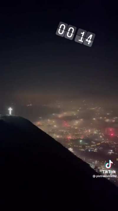 Fireworks in Naples, Italy New Years 2023