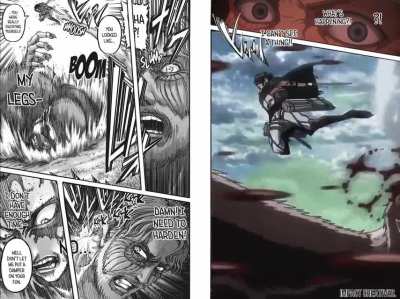 Manga to Anime: An Epic Scene From Attack On Titan S3 Part 2 (Made by me &amp;amp; u/AceMan117)