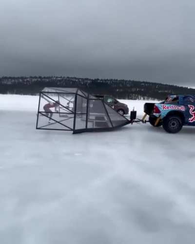 Speed skating at 103 km/h