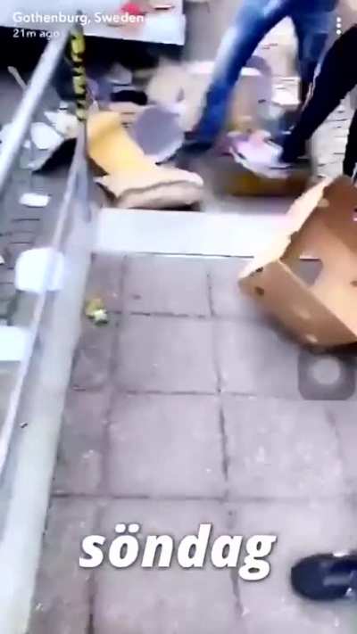 Swedish family's moving truck filled with possessions gets looted by protesters