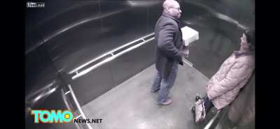 Box of donuts in one hand, cop draws his gun for no reason...