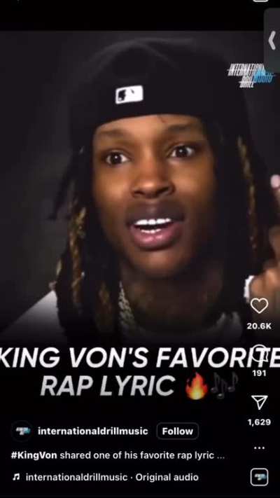 King Von🕊 favorite verse. Wood Da Kidd (graveyard 2010). “Homicide in the air smell like graveyard, six niggas extinct for tryna play hard. “