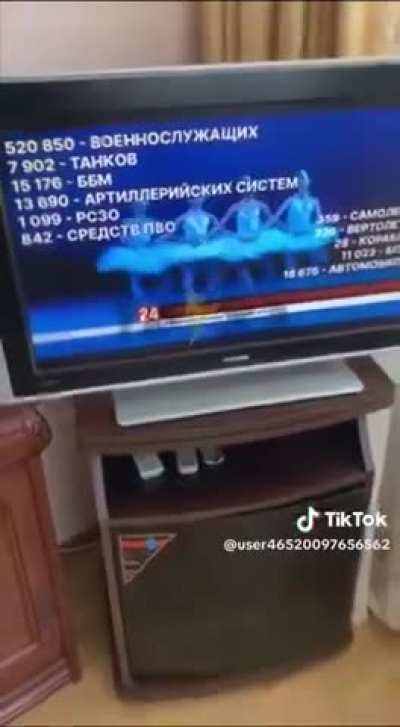Ukrainians hack russian TV, to wish everyone a "happy last day of Russia" and show its military's actual losses while playing Swan Lake