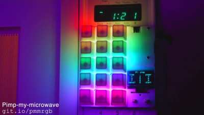 Installed a RGB mechanical keyboard on my microwave! Who says it has to stop at *computers*, right?