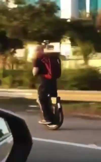 HMFT after I&rsquo;m vibing too much on a one wheel scooter