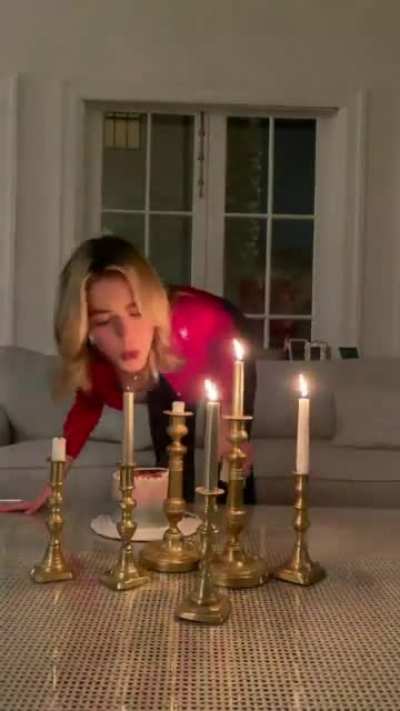 blowing out candles