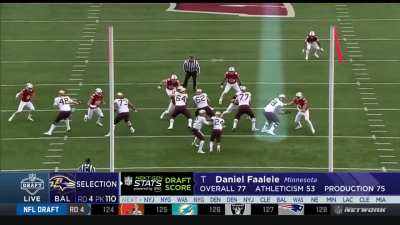 [Highlight] The Ravens took the heaviest player in NFL draft history in the fourth round ... and he's a major threat in the red zone
