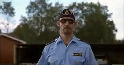 don't know how popular this scene is in America but it's from a Swedish comedy called kopps