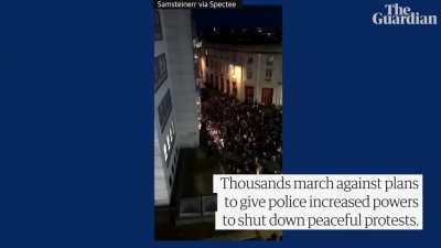 Scenes from "Kill The Bill" riots in Bristol, England