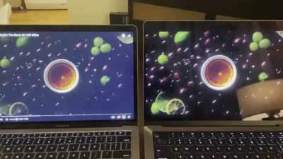 Screen difference between M1 Air and 14&rdquo; MacBook Pro in HDR Video (massive difference)