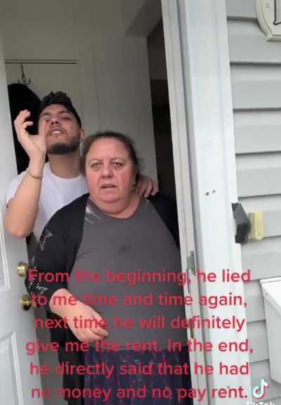 Woman confronts tenant&rsquo;s who have not paid their rent in five months (New York, USA)