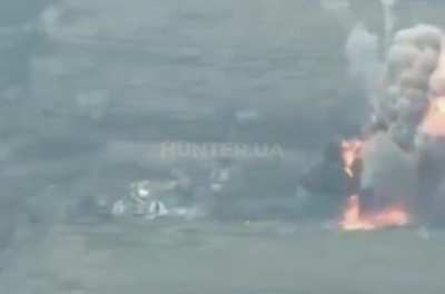 Another video of the Russian convoy destroyed a few days ago near the village of Vodiane (Avdiivka direction).