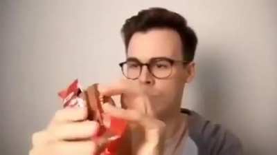 The righteous way to eat Kit Kat