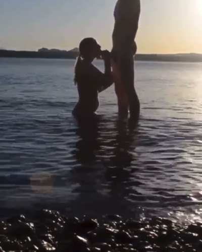 Beach sex at dawn