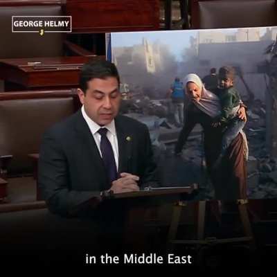 Senator George Helmy (D-NJ), lone Arab-American senator, says suffering in Gaza &lsquo;should shock our conscience to the very core&rsquo;: "No human being should be worth less than another based on which side of a checkpoint or crossing they live on."