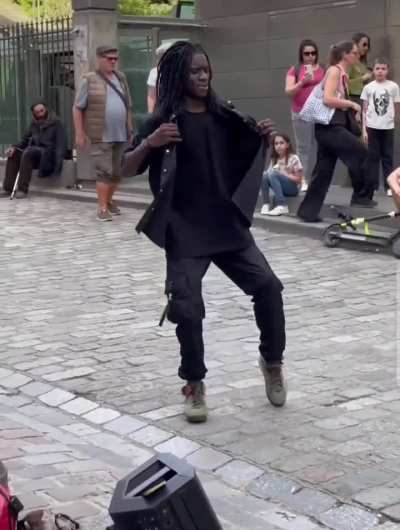 This fine fellow's fancy footwork is fabulously fascinating