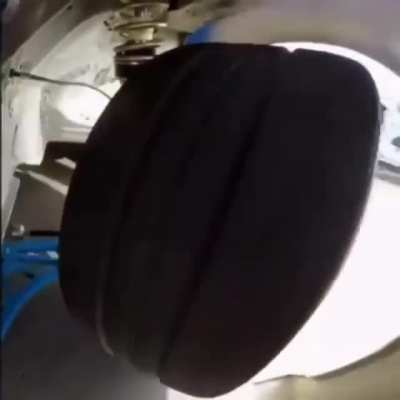 Race car suspension in action