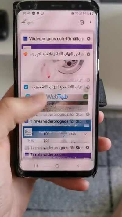 My mom's open tabs
