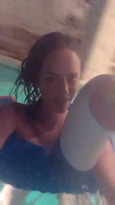 In the pool