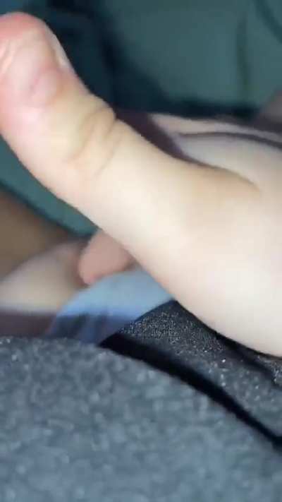 Teen touches herself