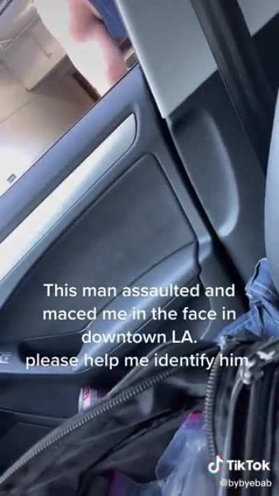 Woman gets Maced for almost colliding. L.A