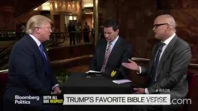 Trump asked to name a verse from the bible, his "favorite book"