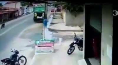 Garbage man saves clothes from being washed