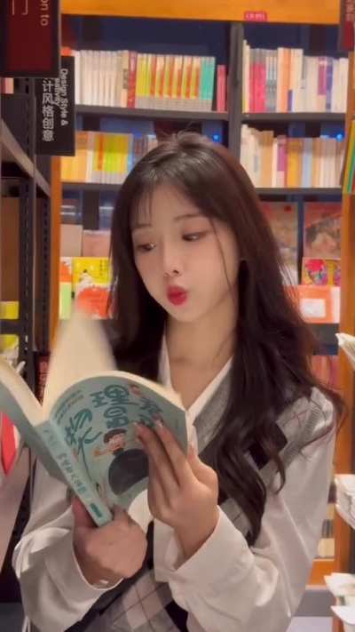 Pretty library girl