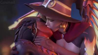 Symmetra & Mercy, (Cawneil)