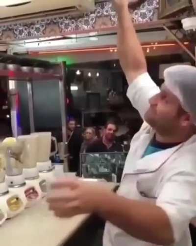 'What do you do for living?' 'I was a bartender' 'You're hired'