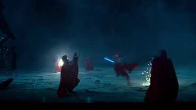 If you liked the spinning Praetorian guard in TLJ, meet the Sith guard in TROS who randomly shoots his weapon into the air during the fight with Rey