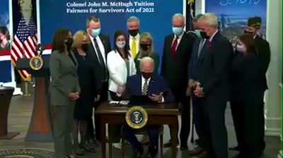 Biden on signing a bill. "I'm not going to read it all..."