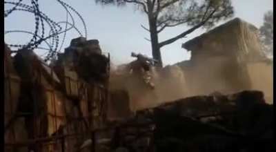 Indian Army Infantry troopers pounding Pakistani Positions across the Line of Control With Carl Gustaf