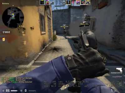 Randomly pick up a pistol; has 1 bullet left, pick up a rifle; has 1 bullet left.