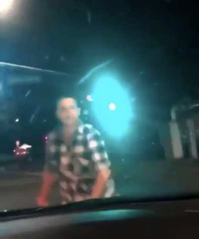 Jumping on the hood of someone&rsquo;s car.