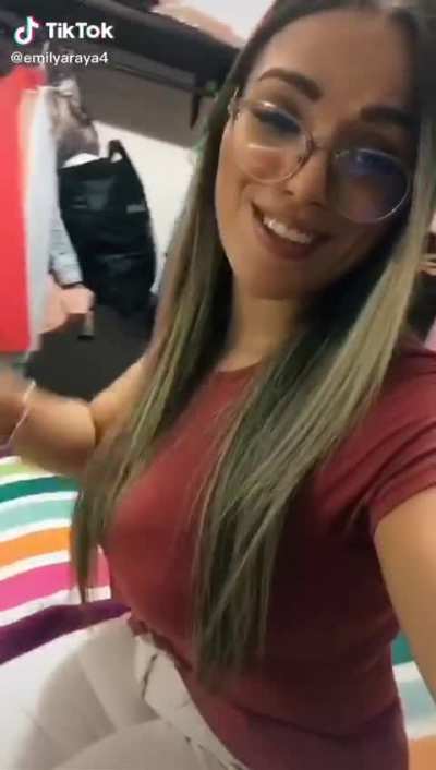 Emily can't hide them