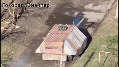 RU POV: Russian "Turtle" Tank on the move
