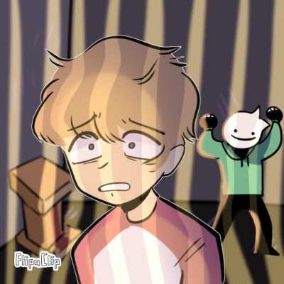 Tommy being stuck in jail with Dream in a nutshell (art by me)