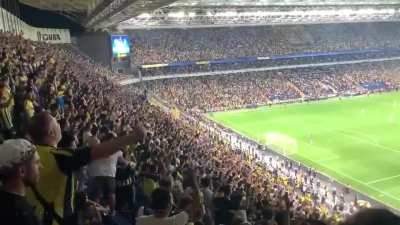 Turkish soccer fans chant Putin's name to throw off their Ukranian opponents - the Ukranians immediately begin to play better and proceed to win the match. For those interested: this was yesterday's match between Fenerbahce and Dynamo Kyiv.