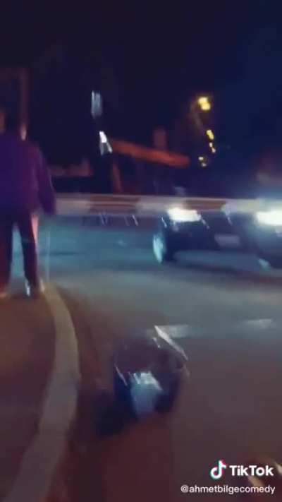 He was on his phone and ran over a cyclist