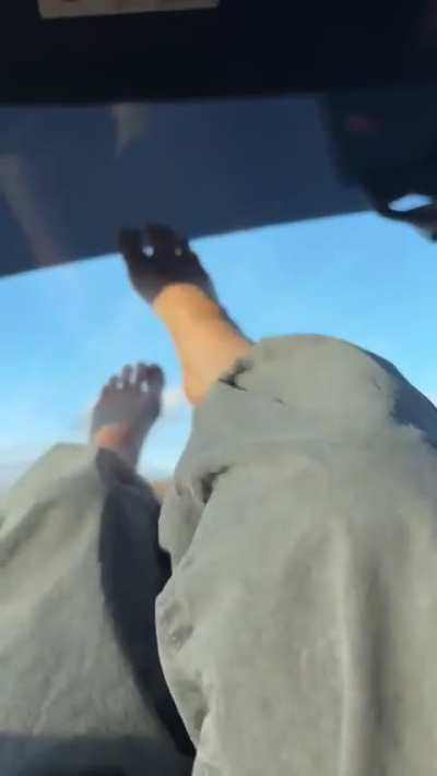 Dripping with sweat all over the windshield