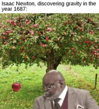 Falling apple = gravity