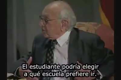Milton Friedman sobre el voucher educativo, lo que necesita la educación argentina.